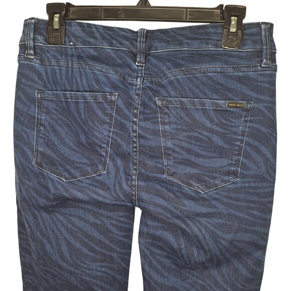 White House Black Market The Skinny Zebra Striped Jeans Size 4 - Picture 4 of 9